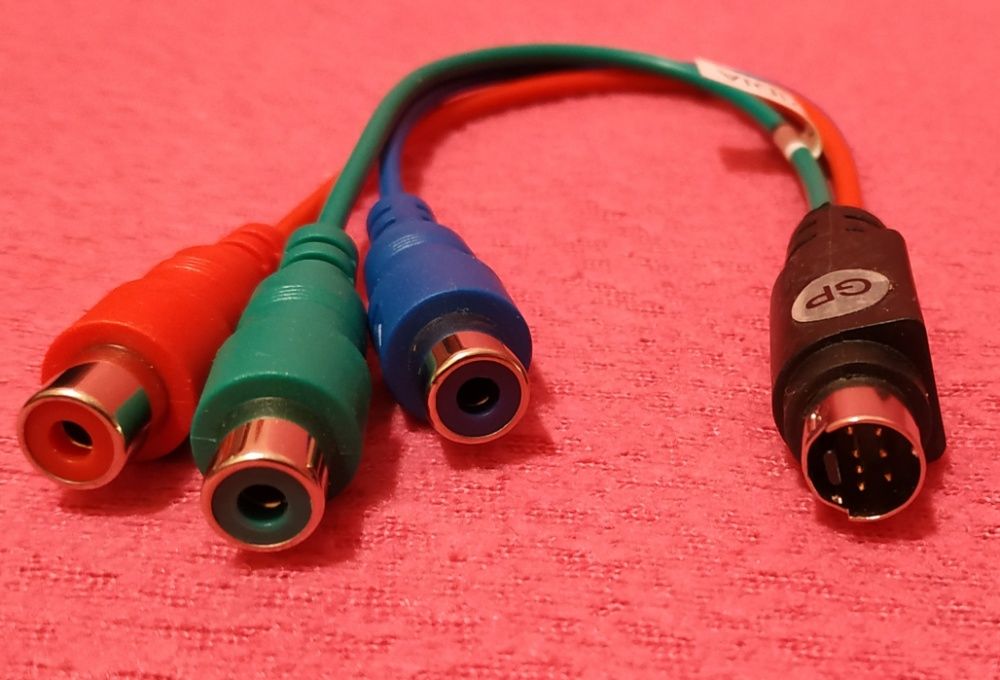 7pin mini-DIN na 3xCHINCH RCA adapter przejściówka NVIDIA