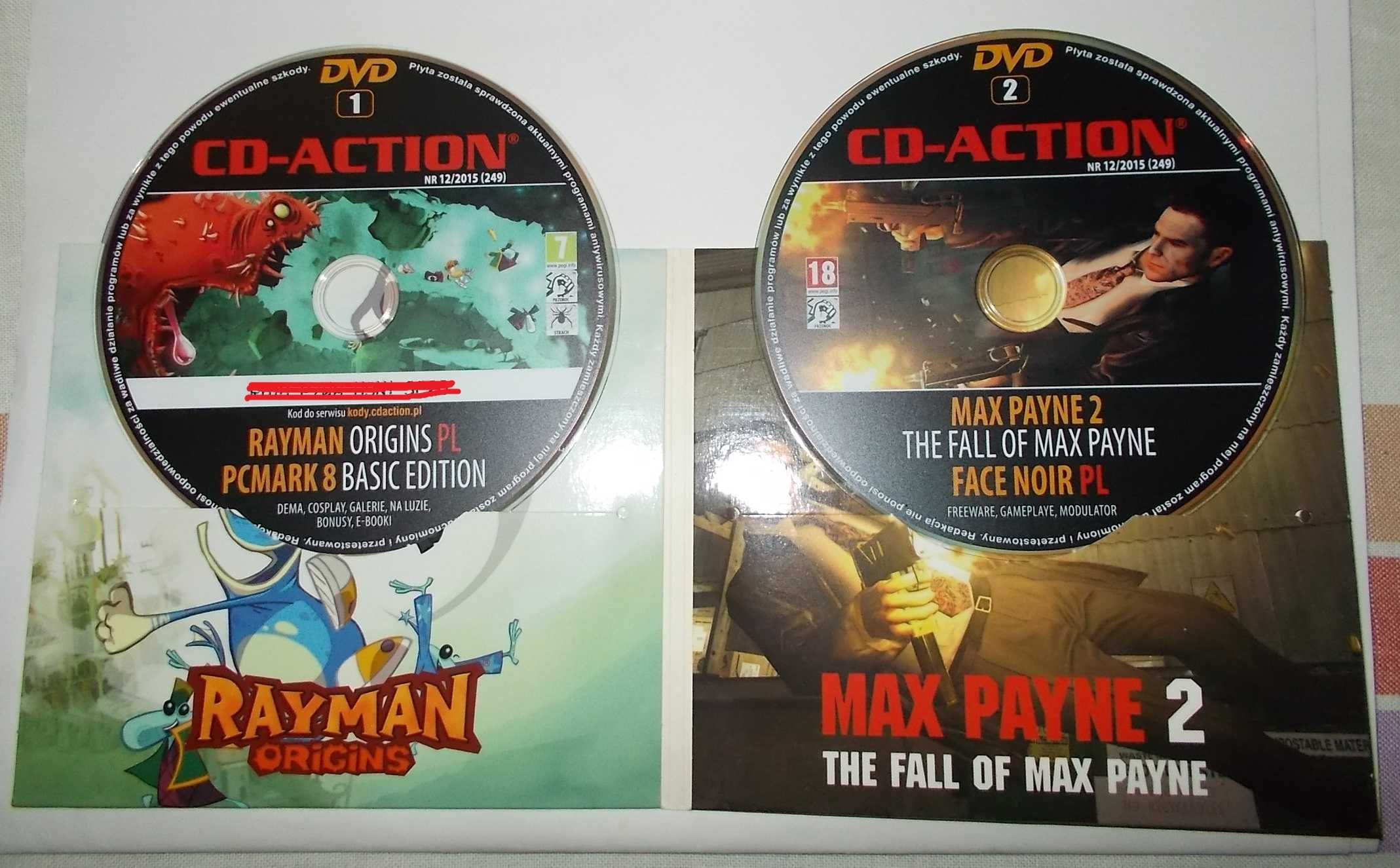 Gra PC - Rayman, Max Payne 2, Face Noir - CD Action 249 (12/2015)
