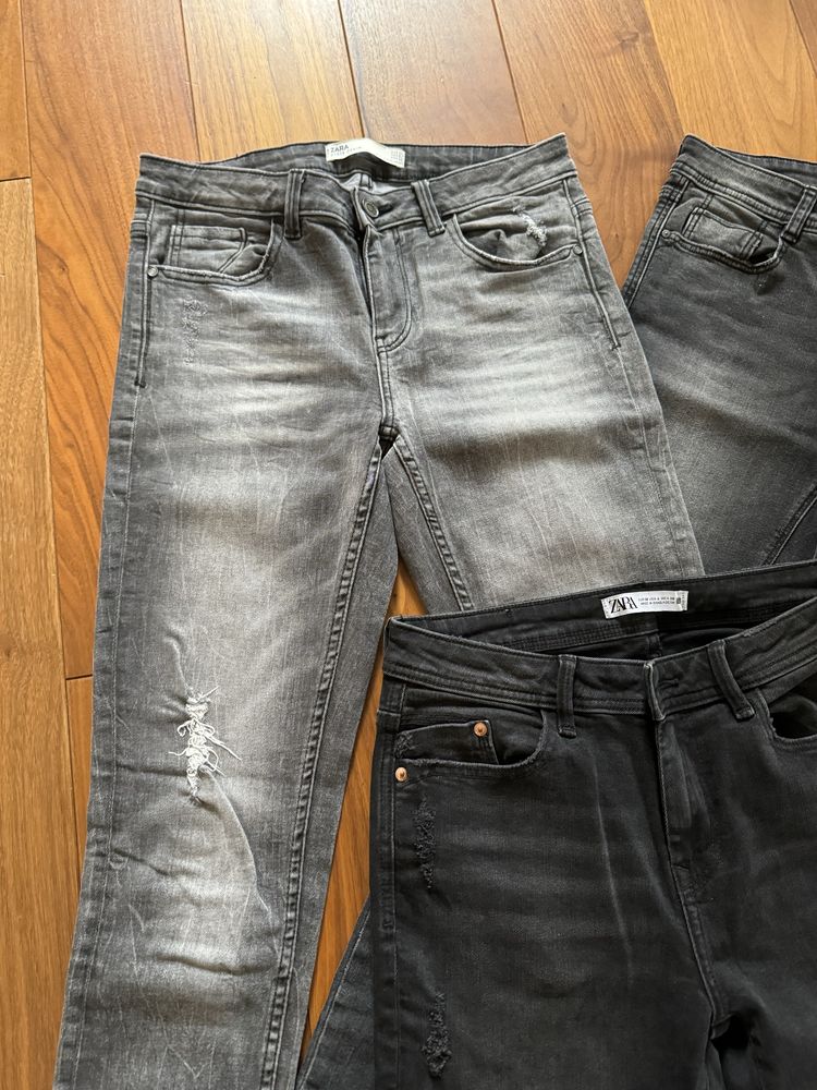Jeansy spodnie ZARA zestaw 5 par jeansów r 38 rurki