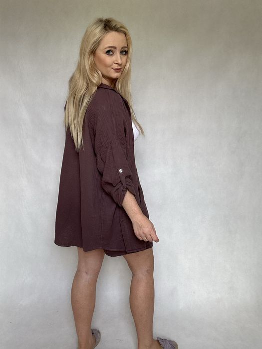 Komplet muślinowy koszula i spodenki