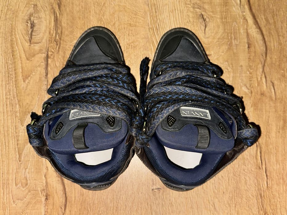 lanvin curb sneaker bleu marine