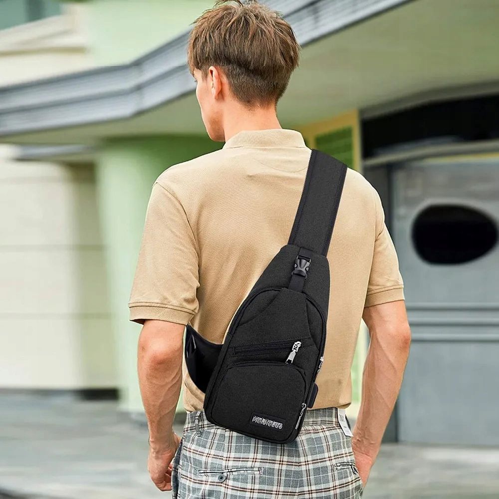 Saszetka torba męska nerka na ramię plecak BOX USB