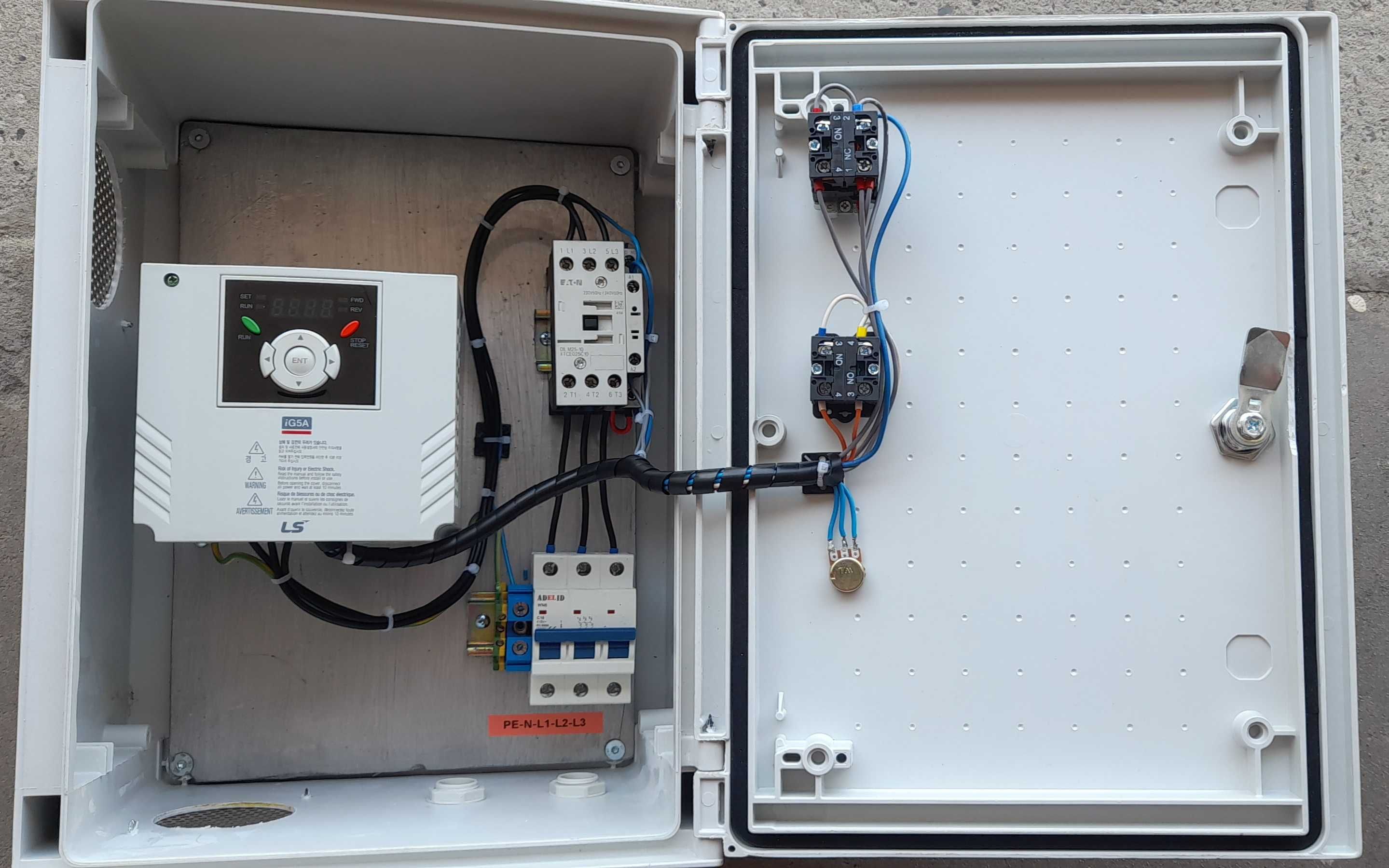Falownik Lg ls 4kw 400V + skrzynka i kpl. sterowanie