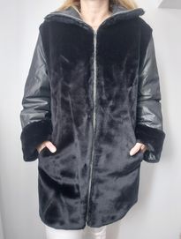 Rewelacyjna, dwustronna kurtka zimowa, czarny i grafitowy kolor