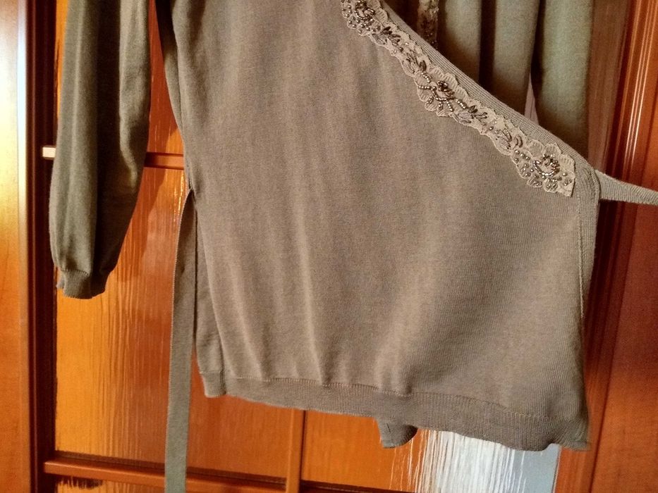 San Martino  Made in Italy  Damski cienki sweter, 100% Merino, Roz. 42