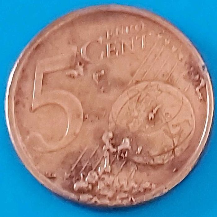5 Cêntimos de 2004,  Espanha, Santiago de Compostela, C/Defeito