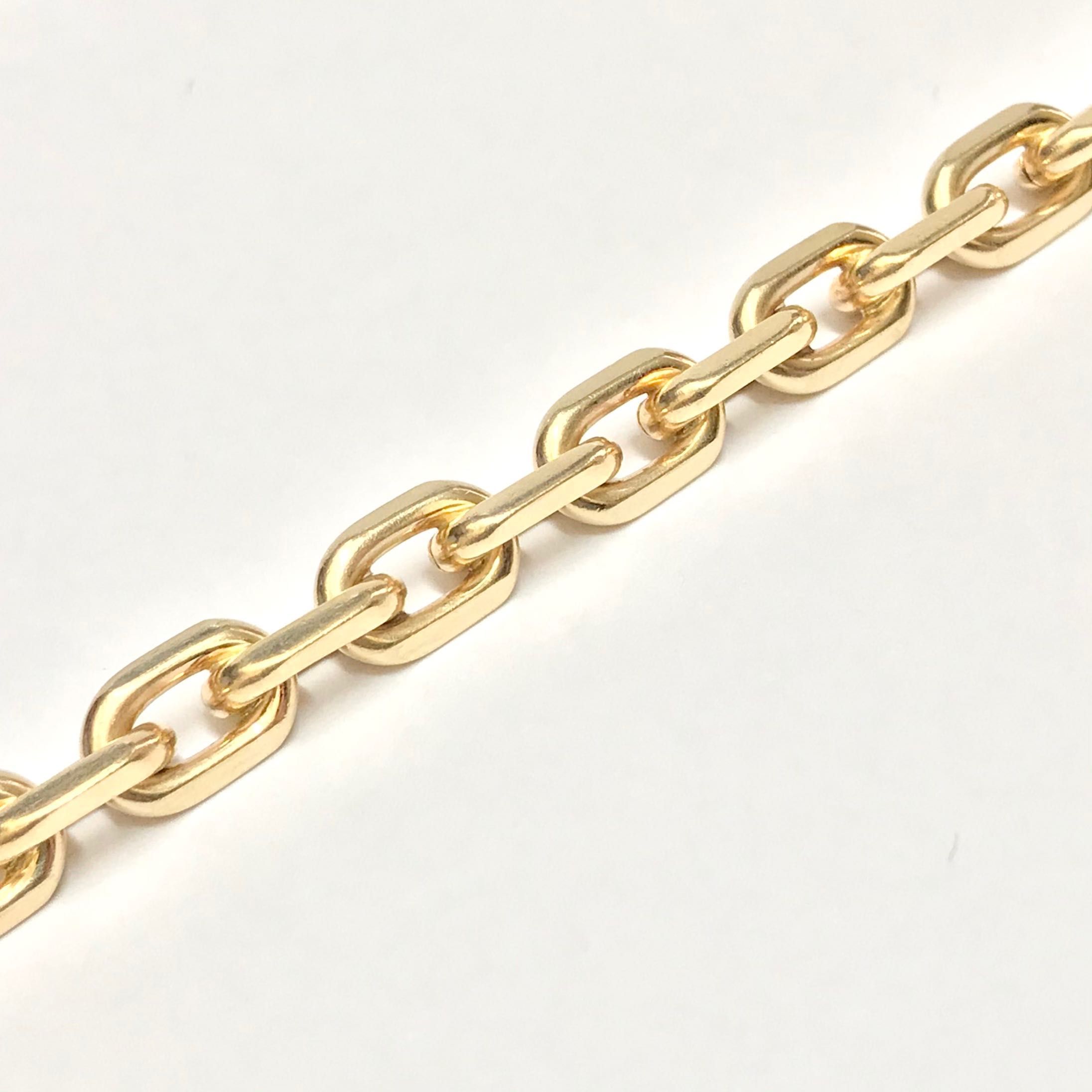 Złoty ŁAŃCUSZEK męski GRUBY łańcuch męski 14K KUTY ANKIER 62cm 105g