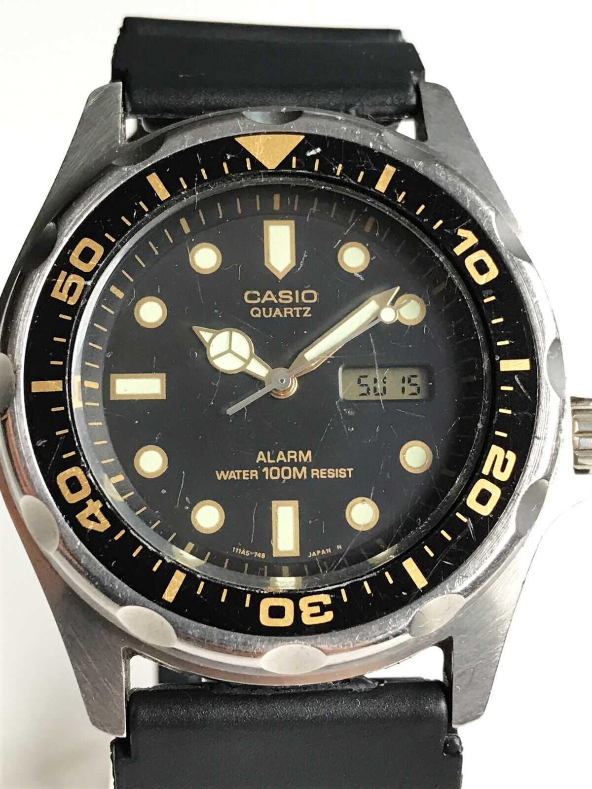 Relógio Casio MMA-200W Diver Ana-digi Quartz (343) Feito No Japão 1988