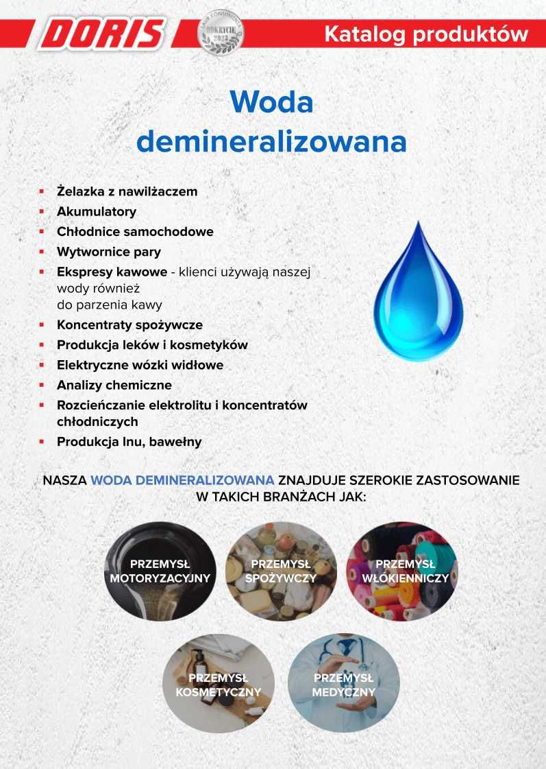 Woda demineralizowana z pojemnikiem IBC MAUZER w cenie 1000L