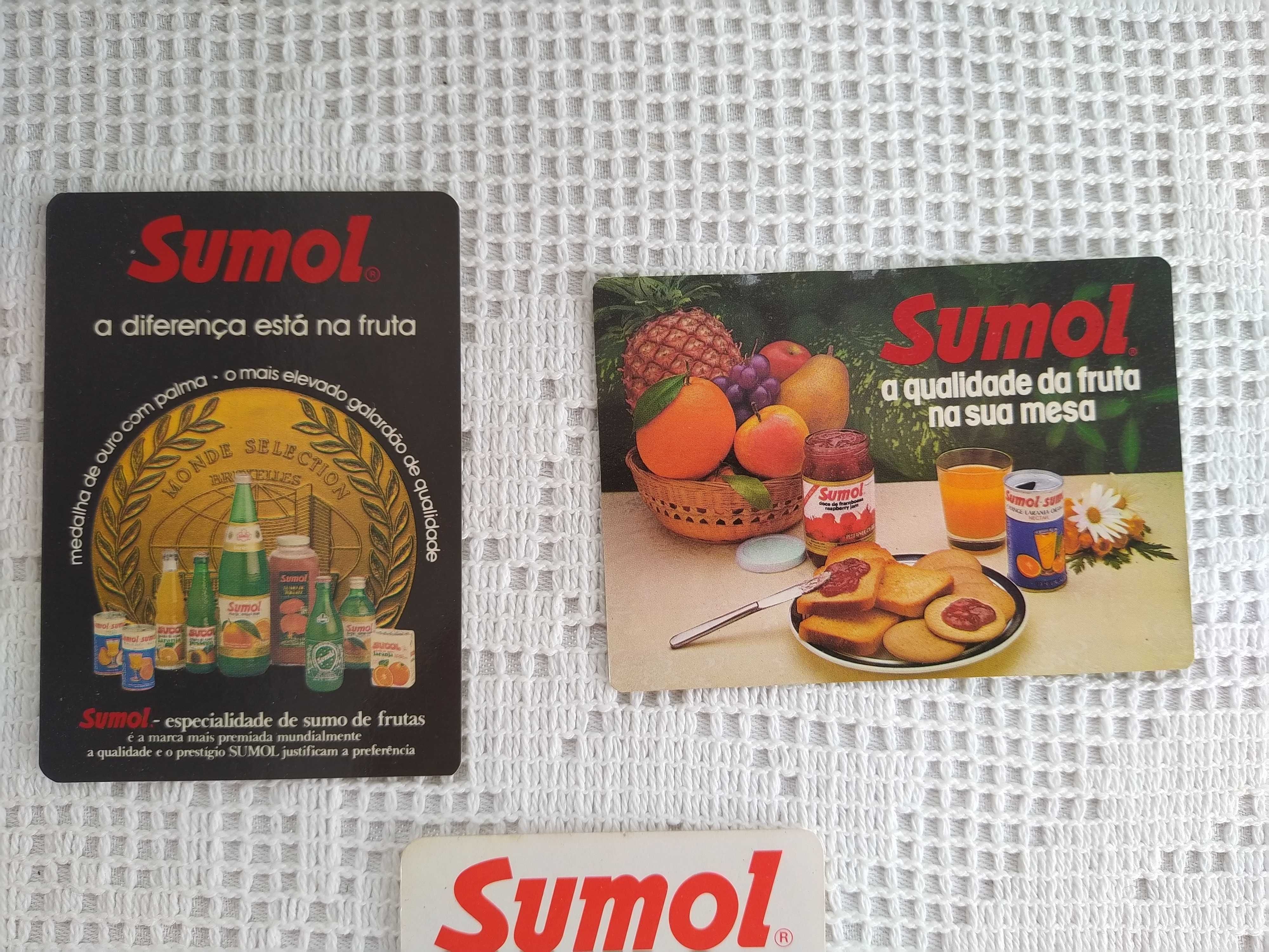 Calendários da marcas Sumol - 1986 / 1989