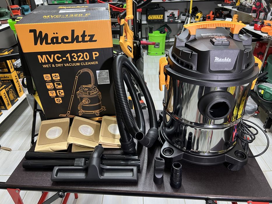 Пылесос строительный Machtz MVC-1320P Очистка фильтра Медная обмотка
