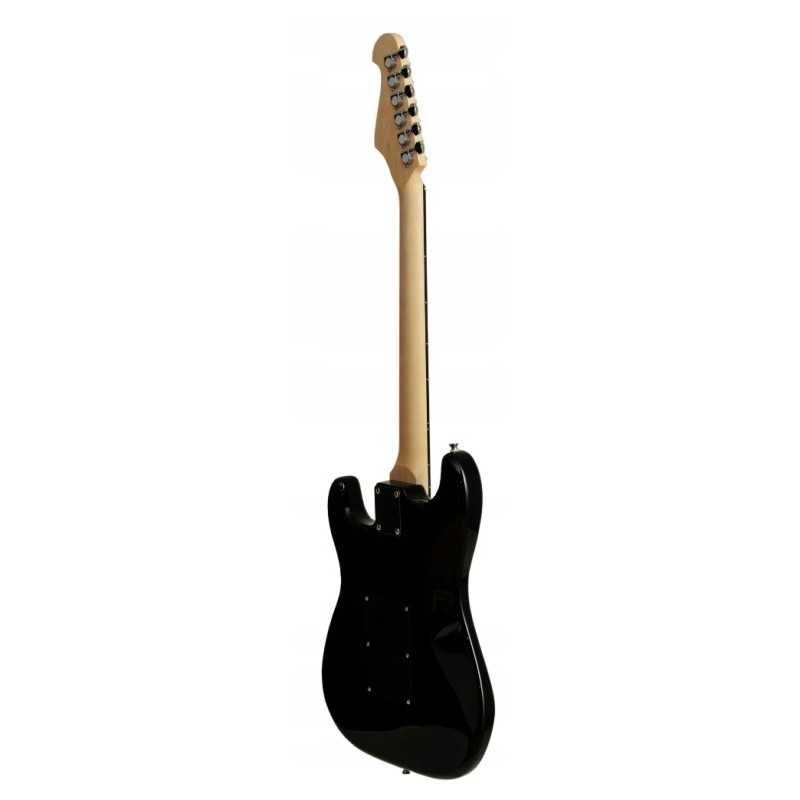 Gitara elektryczna Ever Play Stratocaster czarna + akcesoria / NOWA