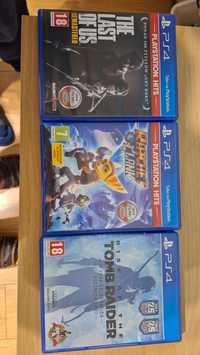 Tomb rider, the last of us, ratchet & clang ps4