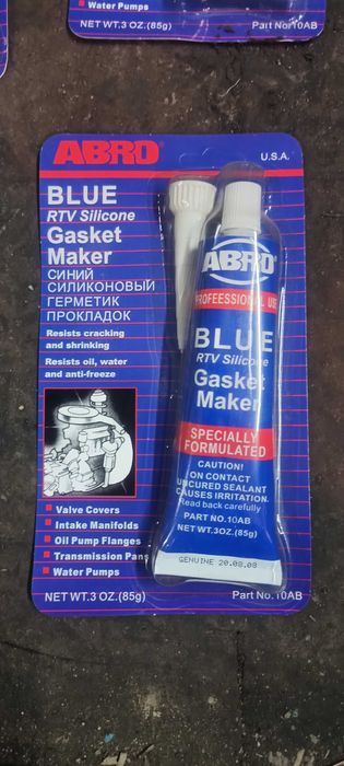 Синій силіконовий герметик, для прокладок. Герметик. ABRO