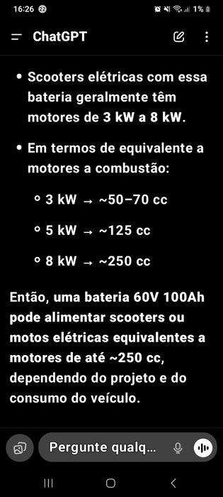 Bateria nova 60v 100ah scooter trotinets  scooter autocaravanas etc.