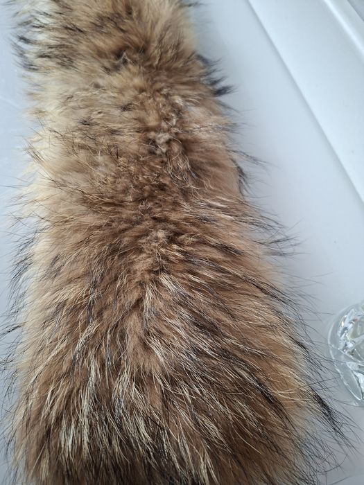 JENOT NATURALNY 80cm kołnierz przypinka dopinka obszycie