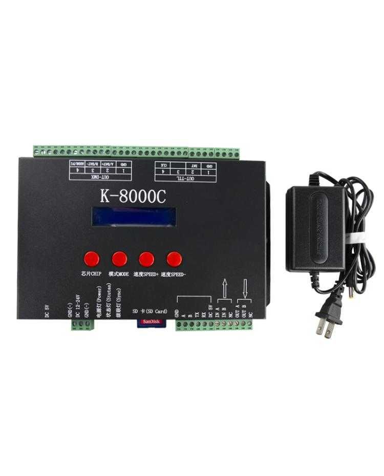 K-8000C Programowalny kontroler LED SPI/DMX RGB/RGBW
