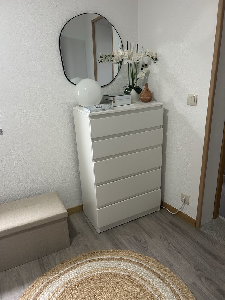 Cómoda IKEA KULLEN c/5 gavetas, branco, 70x112 cm