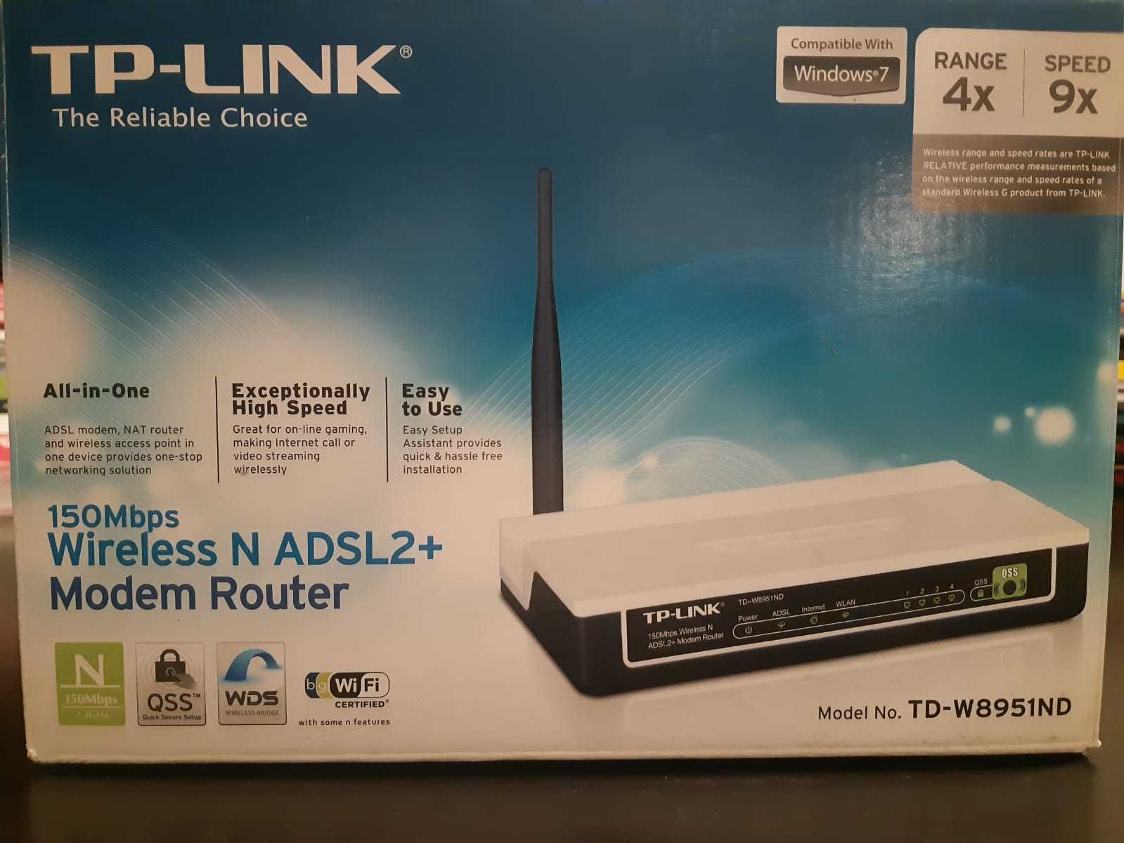 TP-Link TD-W8951ND Router Modem Wireless N ADSL2+ 150 Mbps