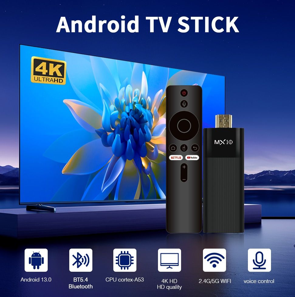 Смарт тв Android приставка MX10 F3 2GB/16GB Налаштована