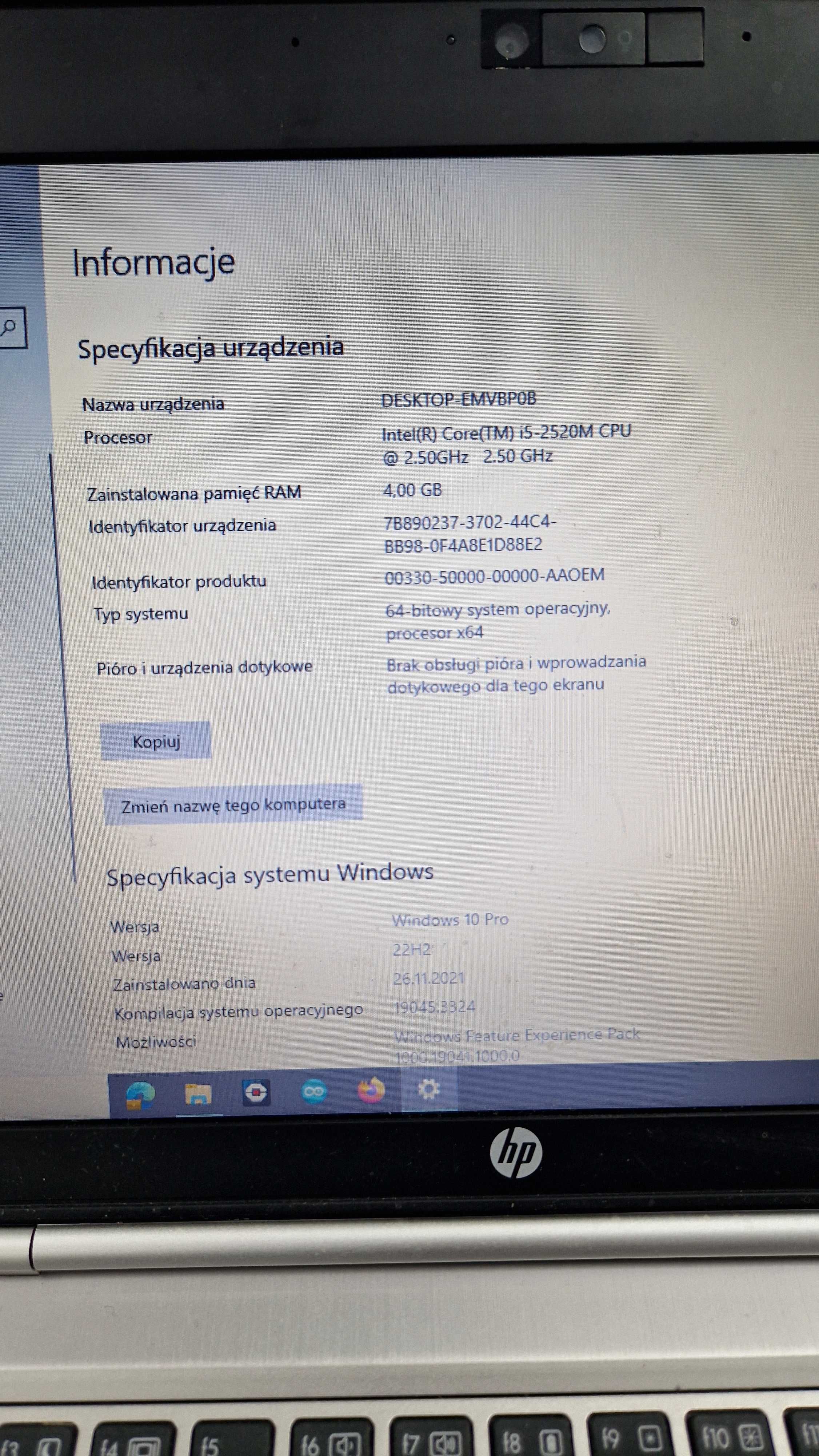 laptop HP EliteBook 2560p