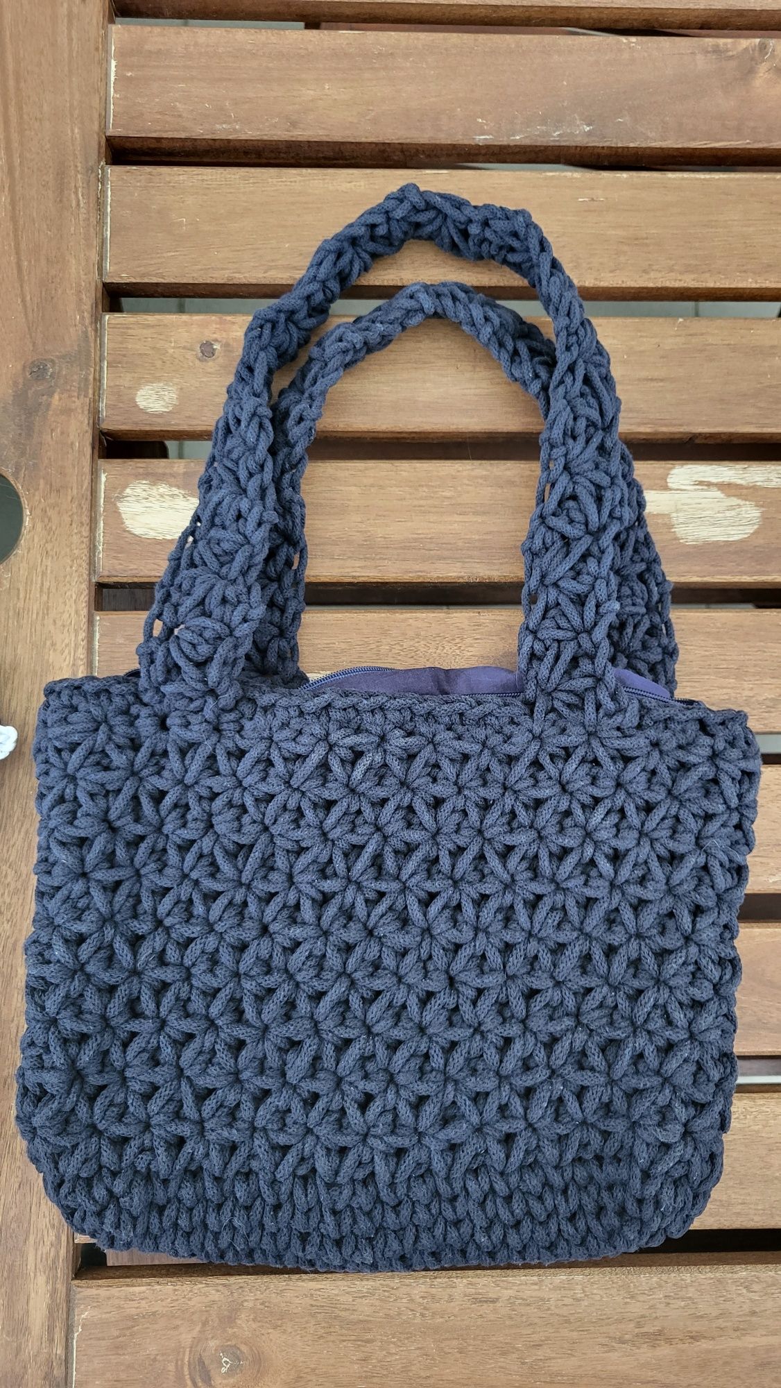 Handmade torebka ze sznurka bawełnianego shopper