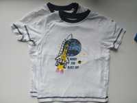 Piżamka 98/104 Lupilu góra koszulka T-Shirt do spania biały 2szt