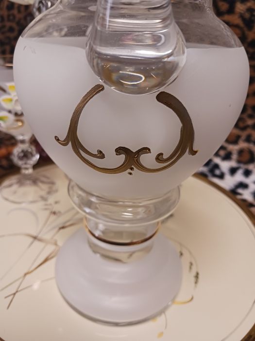 Bohemia kieliszki karafka recznie malowane