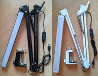 Настільна лампа на струбцині USB 14W регулювання яскравості і кольору