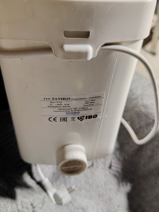 Rozdrabniacz pompa wc sanibo