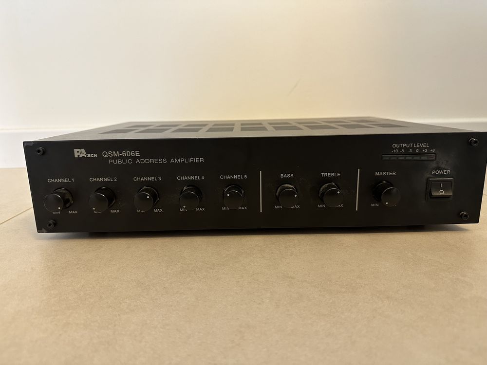 Wzmacniacz audio 100V/70V/8omów marki PA-Tech. Model QSM-606E.