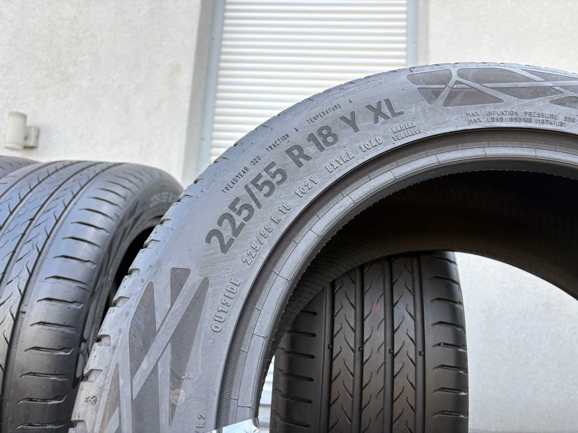 4szt letnie 225/55R18 Continental 6mm 100% bieżnika 2023r L252 gwaranc