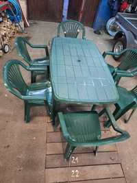 Stół i krzesła ogrodowe 6szt