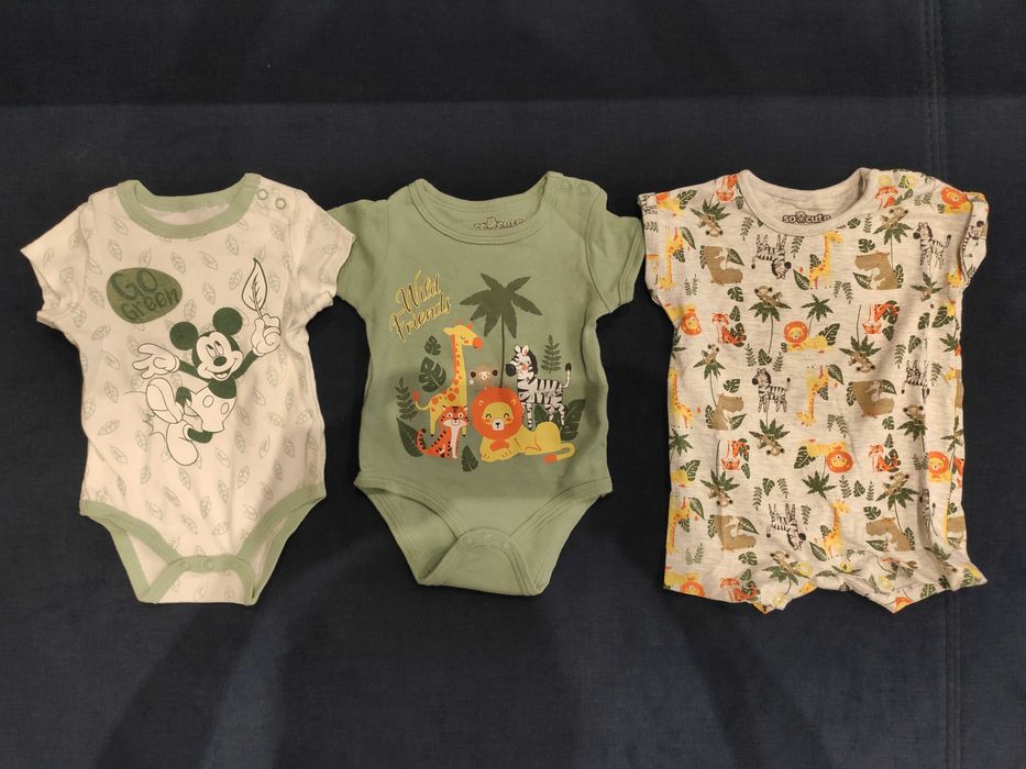 3 body rampers SoCute r. 68 wesołe