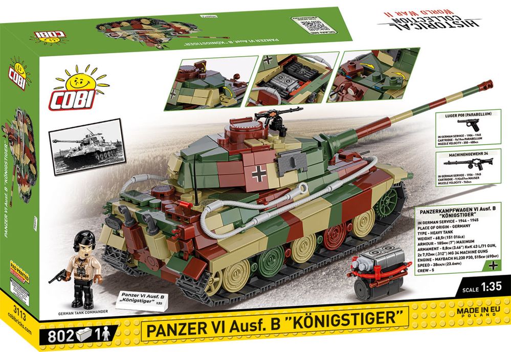 Klocki cobi 3113 czołg PANZER VI AUSF.B KONIGSTIGER