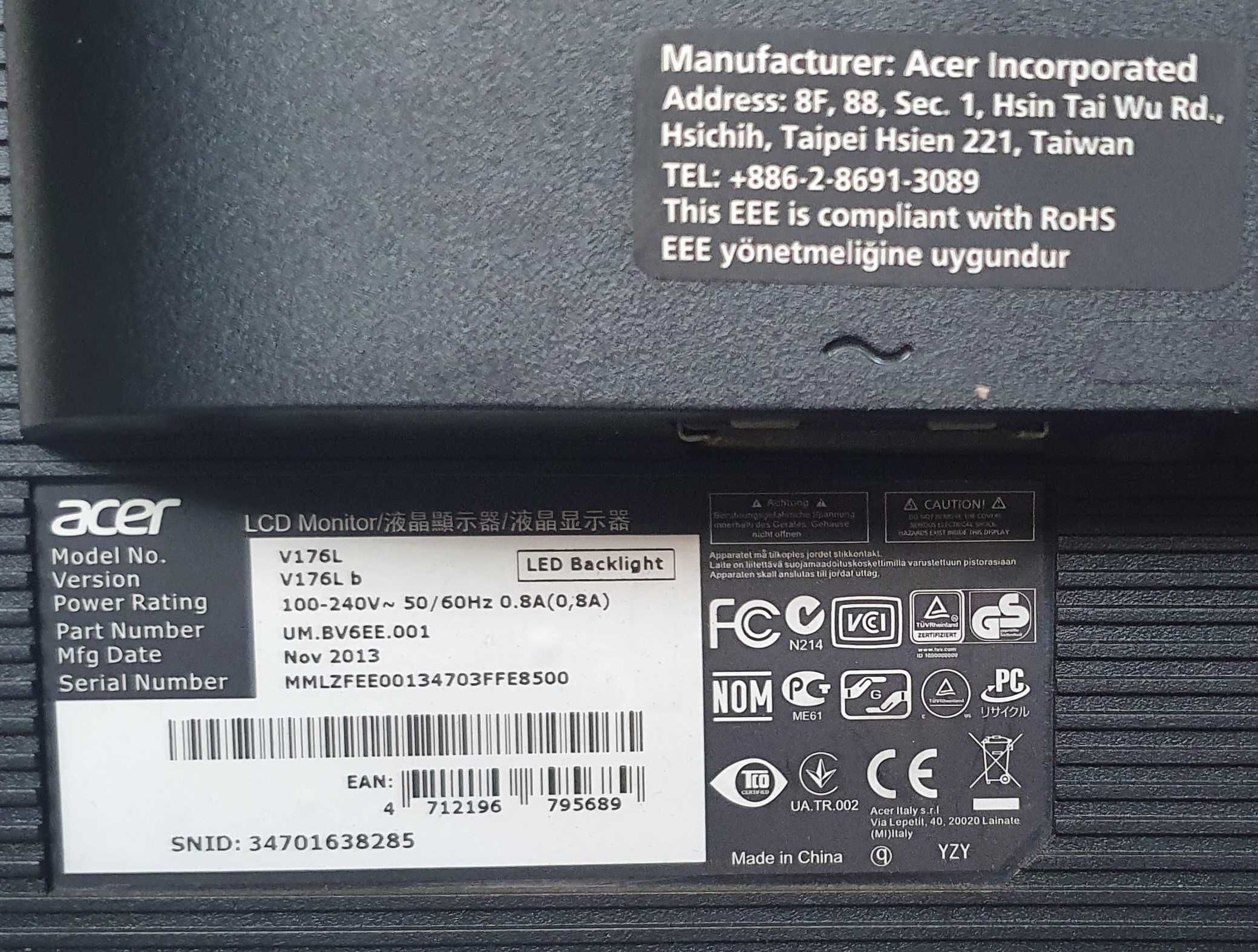 Sprzedam monitor Acer