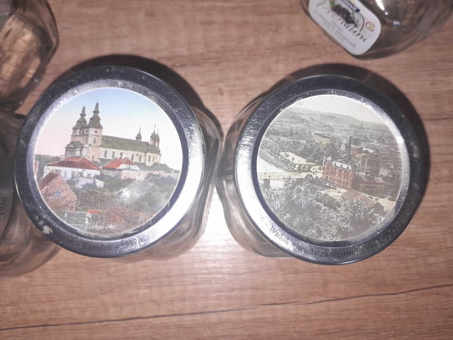 Piękne słoiki 36 szt. miasta polskie 240g Opole Gdańsk po dżemie foto
