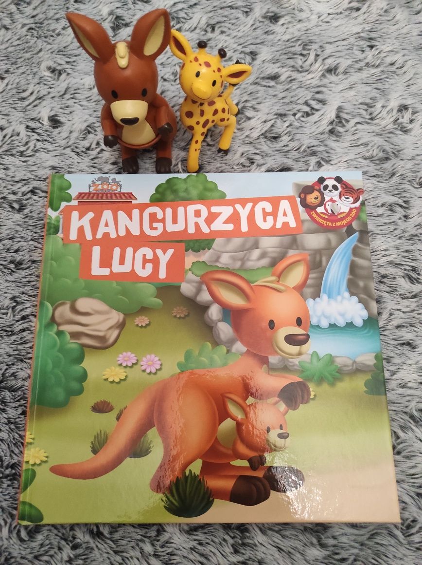 Książka z serii Zwierzęta z mojego zoo Kangurzyca Lucy + 2 figurki
