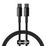 Kabel USB-C do USB-C Baseus Tungsten Gold, 100W,  2m (czarny)