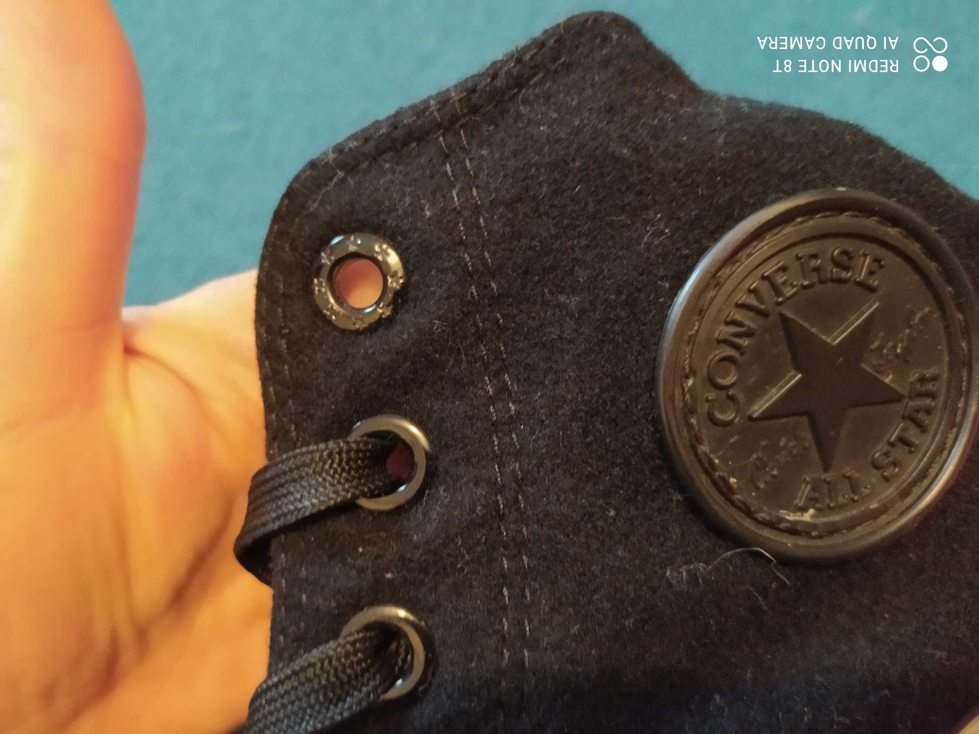 wysokie trampki czarne Converse wełna oldschool kultowe oryginalne