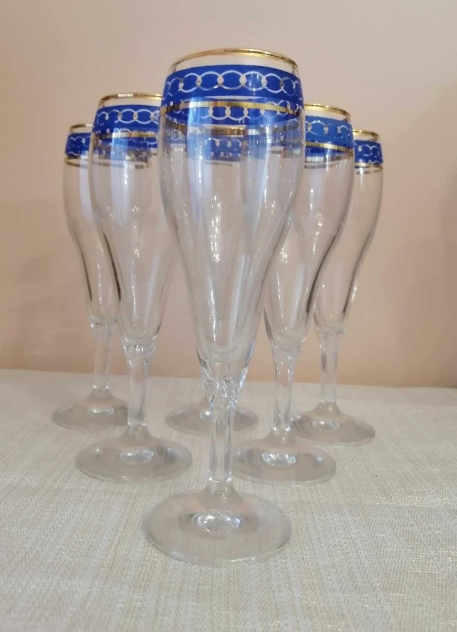 Conjunto 6 flutes bodas aniversário - bom estado