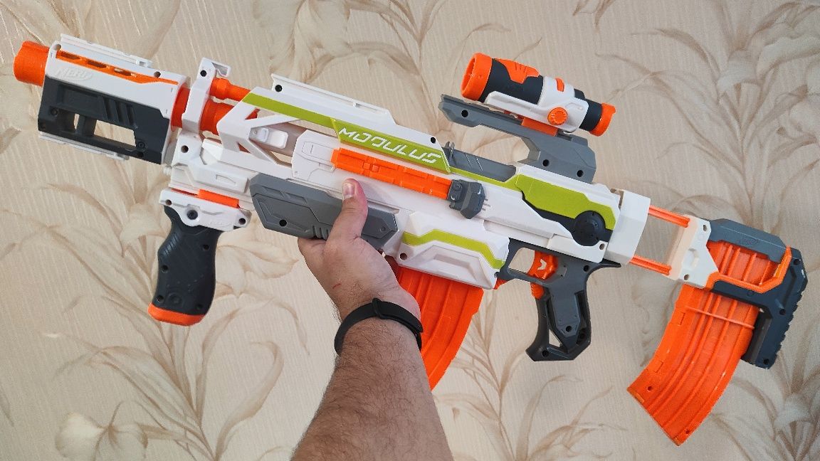 Nerf Modulus ECS-10, нёрф модулус, бластер, автомат