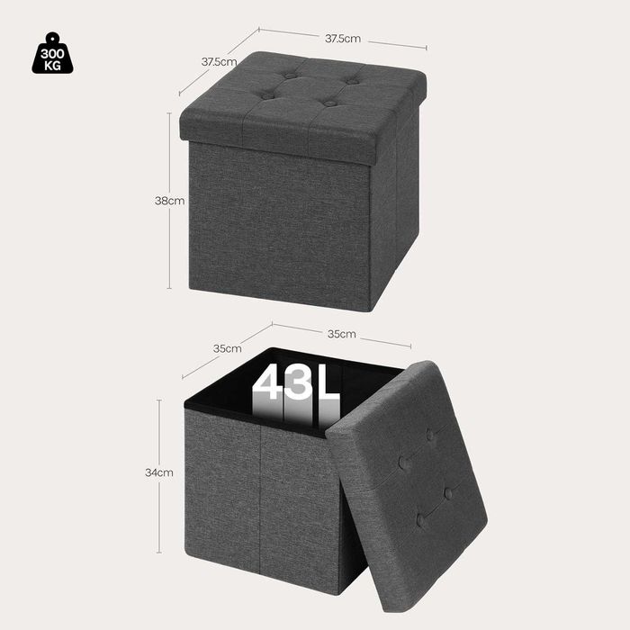 Nowy puff / taboret / krzesło / siedzisko / schowek / WOLTU !A1751!