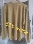 Flou musztardowy wełniany sweter męski 42 xl