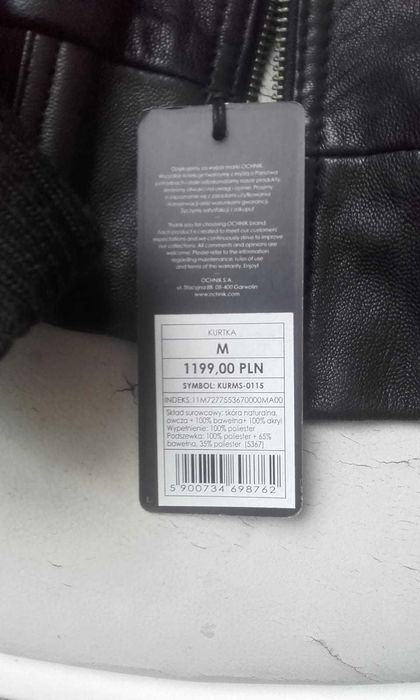 Nowa męska kurtka skórzana