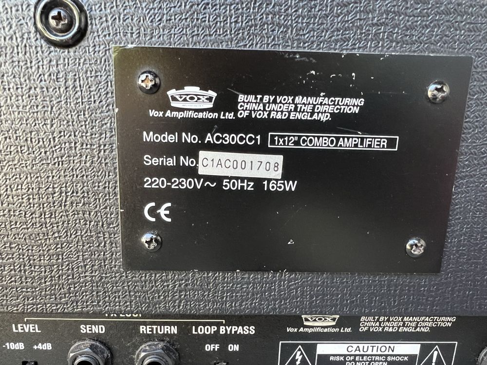 Amplificador VOX AC30 CC1