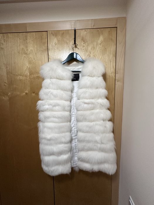 Casaco em pele de coelho verdadeiro