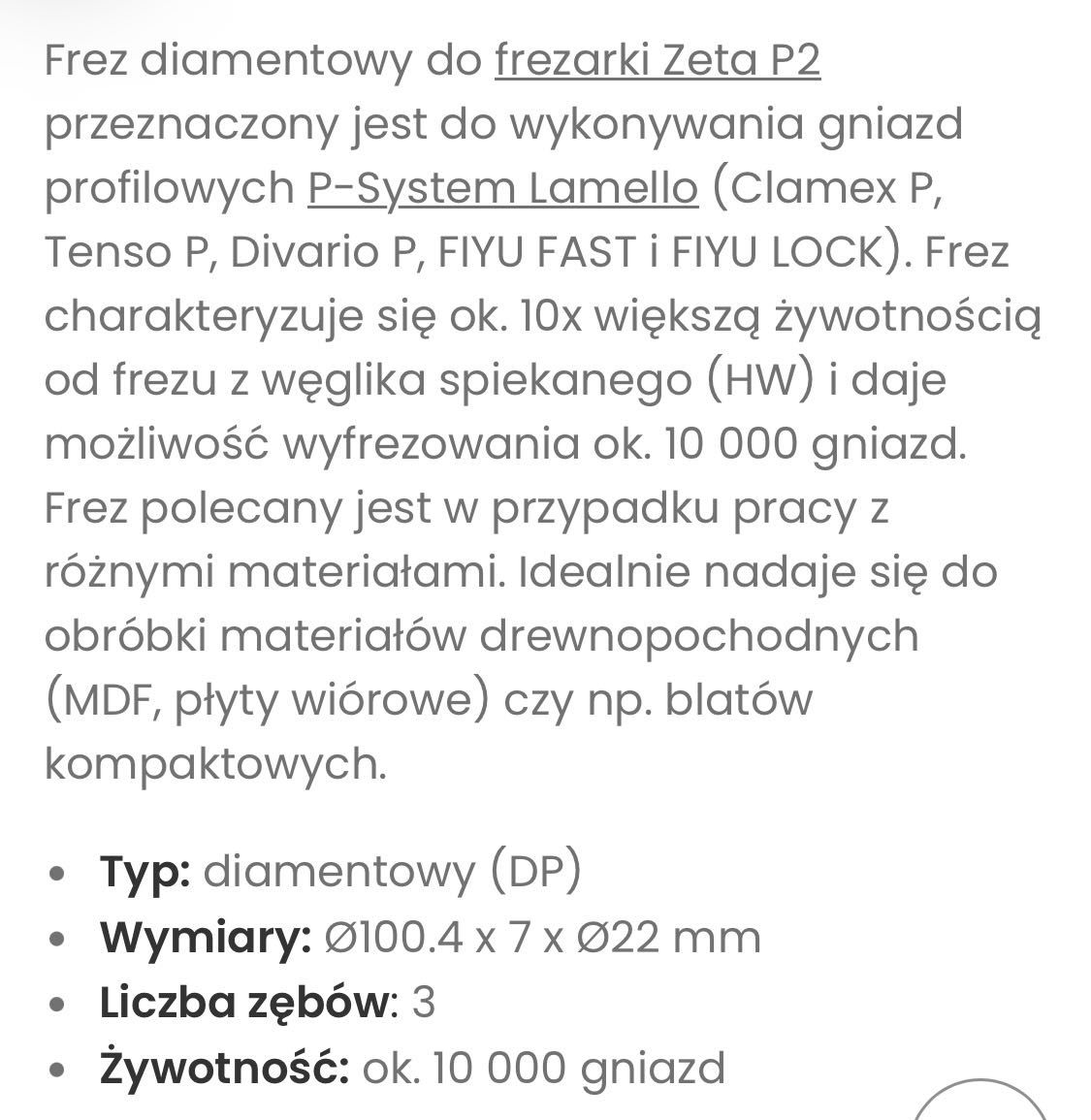 Lamello Frez do P-System
