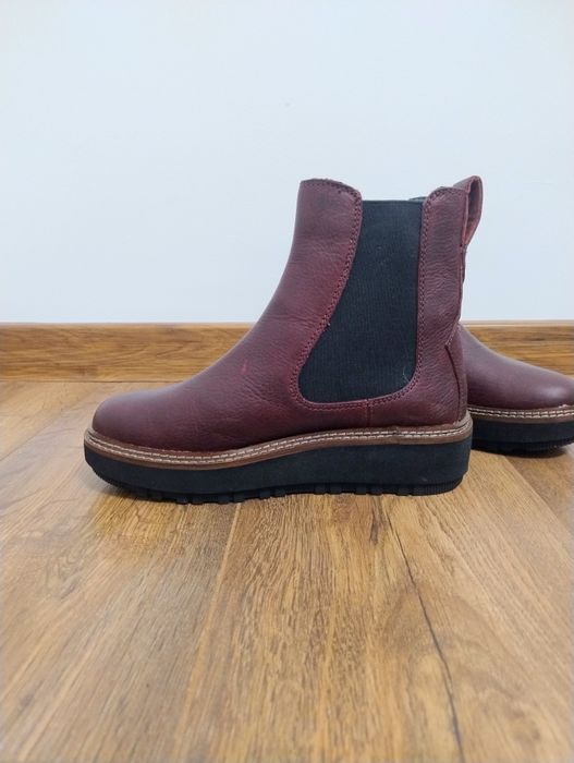 Botki Clarks Burgundowe