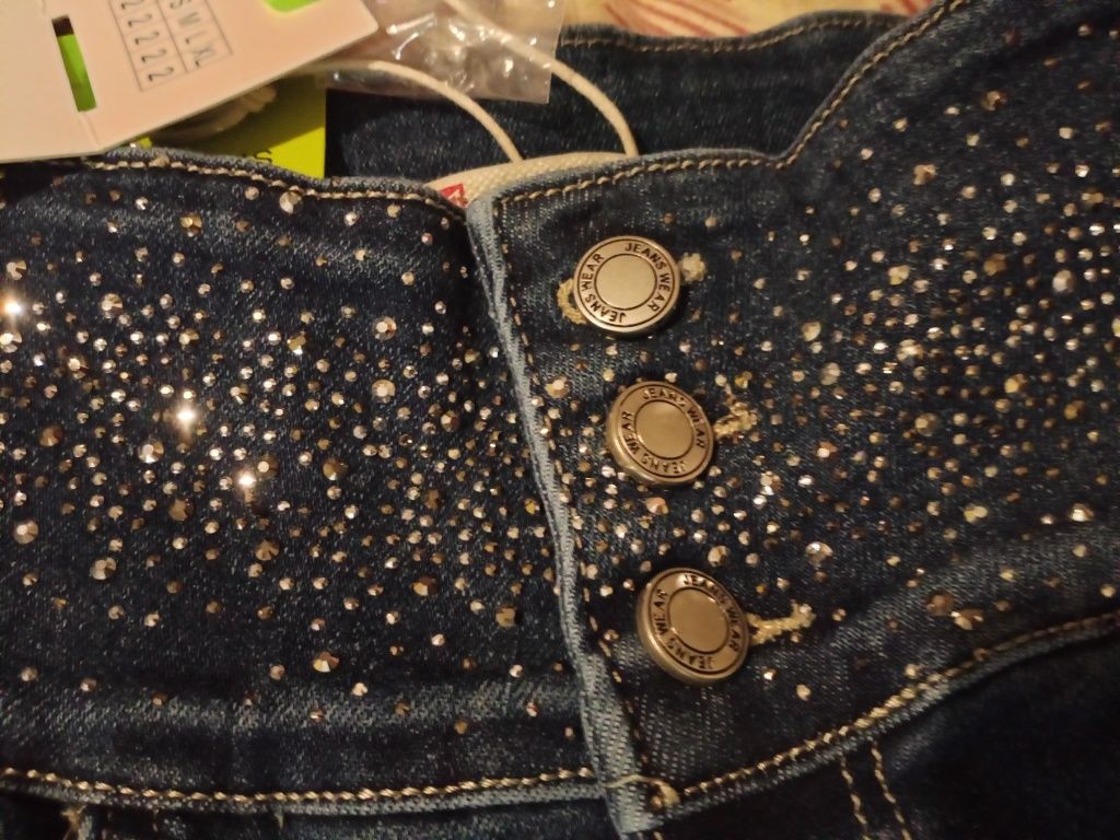Spodnie Jeans że streczem nowe rozm L sliczne